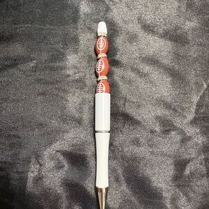 Football Themed Pen with Red Accents
